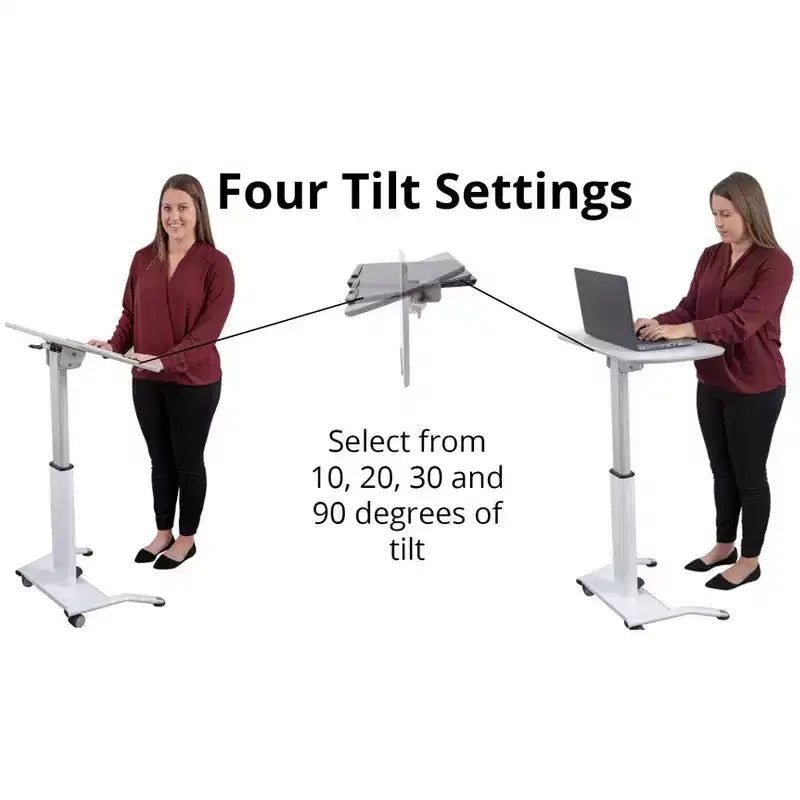 Support pour ordinateur portable inclinable à hauteur réglable pneumatique Stand Up Desk Store - Pupitre de conférenciers