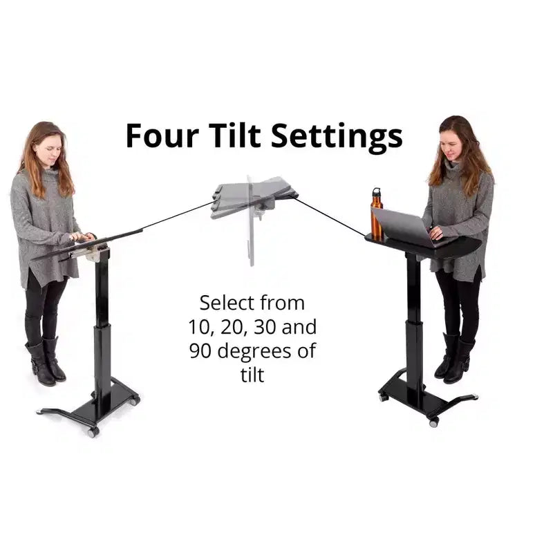 Support pour ordinateur portable inclinable à hauteur réglable pneumatique Stand Up Desk Store - Pupitre de conférenciers