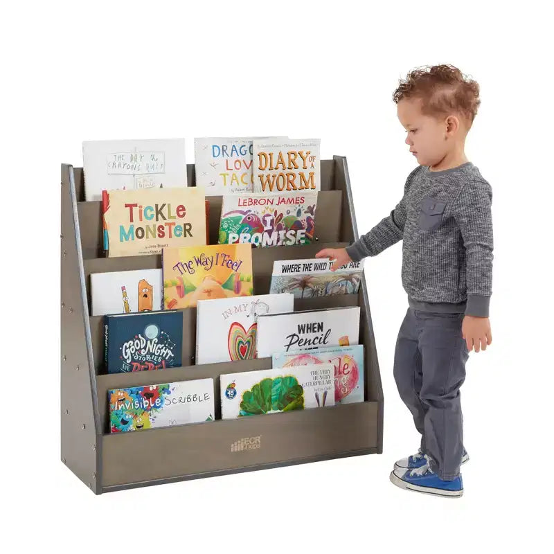 Présentoir à livres simple face Streamline avec rangement, étagère pour salle de classe