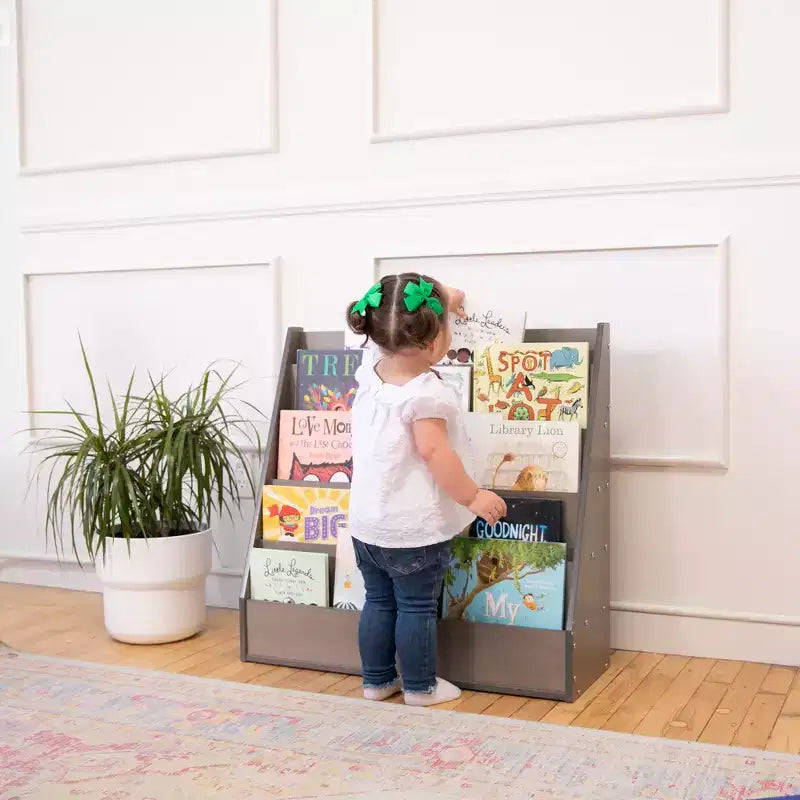 Présentoir à livres simple face Streamline avec rangement, étagère pour salle de classe