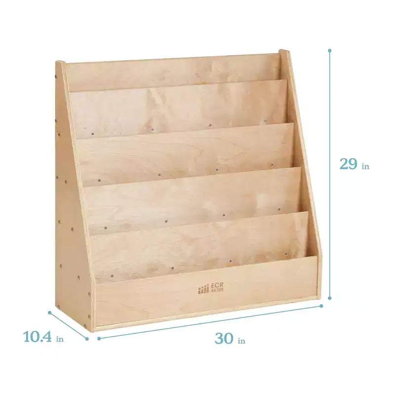 Présentoir à livres simple face Streamline avec rangement, étagère pour salle de classe
