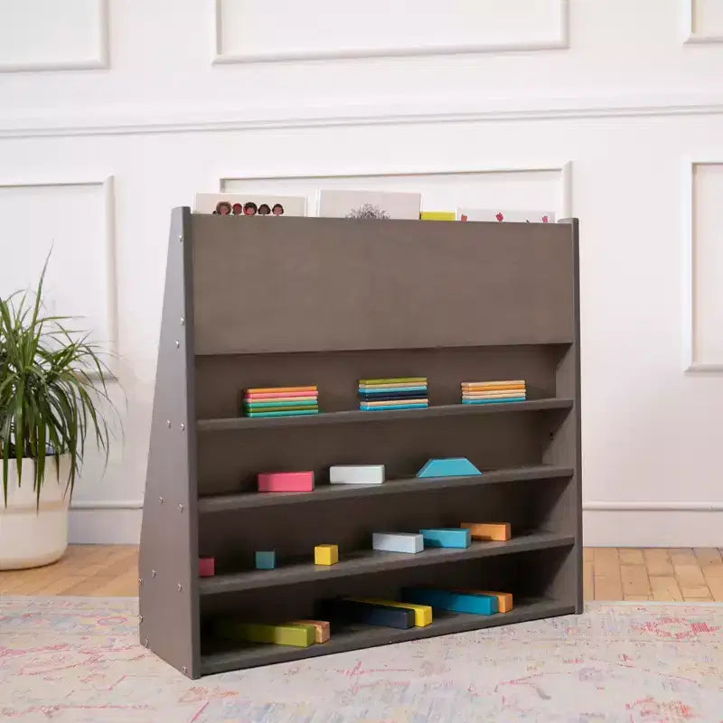 Présentoir à livres simple face Streamline avec rangement, étagère pour salle de classe