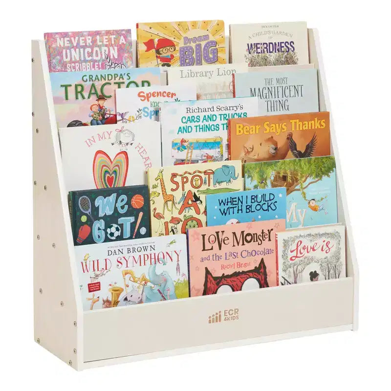Présentoir à livres simple face Streamline avec rangement, étagère pour salle de classe