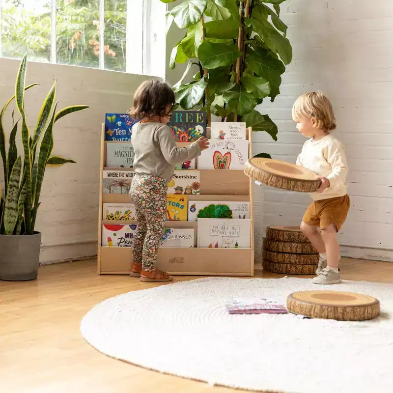 Présentoir à livres simple face Streamline avec rangement, étagère pour salle de classe