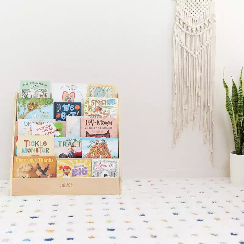 Présentoir à livres simple face Streamline avec rangement, étagère pour salle de classe