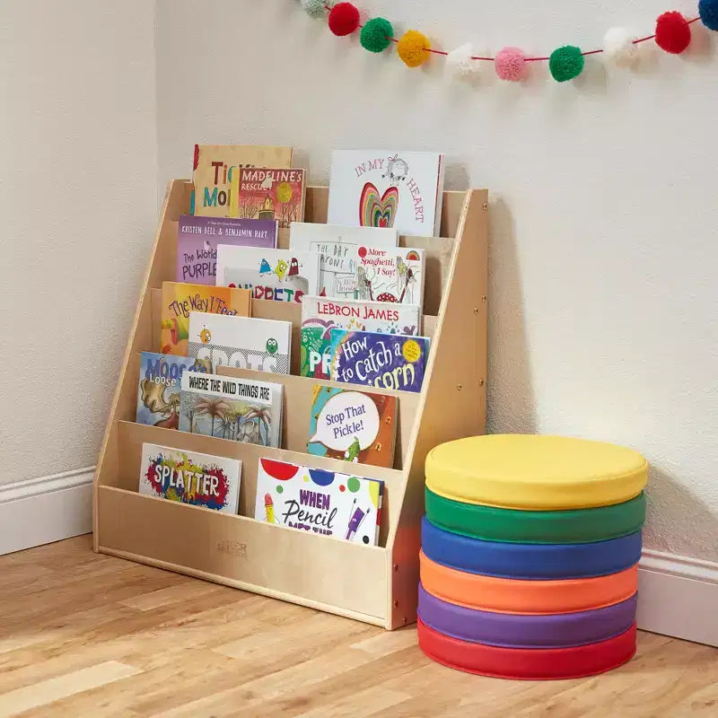 Présentoir à livres simple face Streamline avec rangement, étagère pour salle de classe