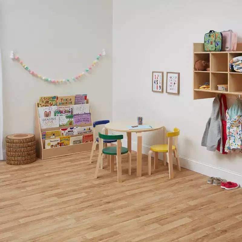 Présentoir à livres simple face Streamline avec rangement, étagère pour salle de classe